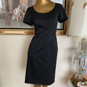 Escada Short Sleeve Wool Dress